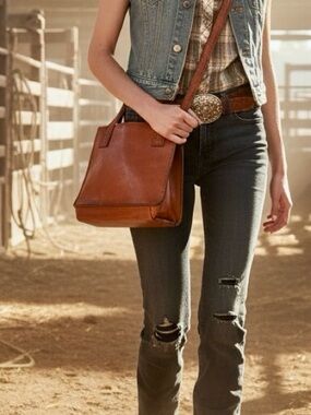 Fossil Vintage 1954 Dorothy Whipstitch Shoulder Bag
